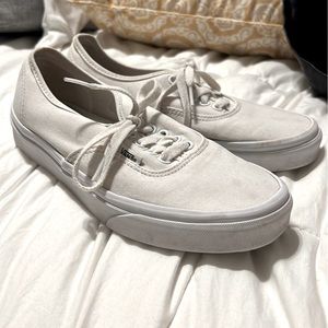Vans white shoes size 8 womens